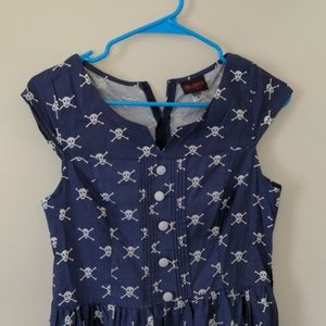 Modcloth Mix in the Moxie Dress in Crossbones, M